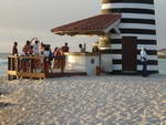 Hotel Iberostar Hacienda Dominicus am Strand von Bayahibe der Strand mit Leuchtturm.